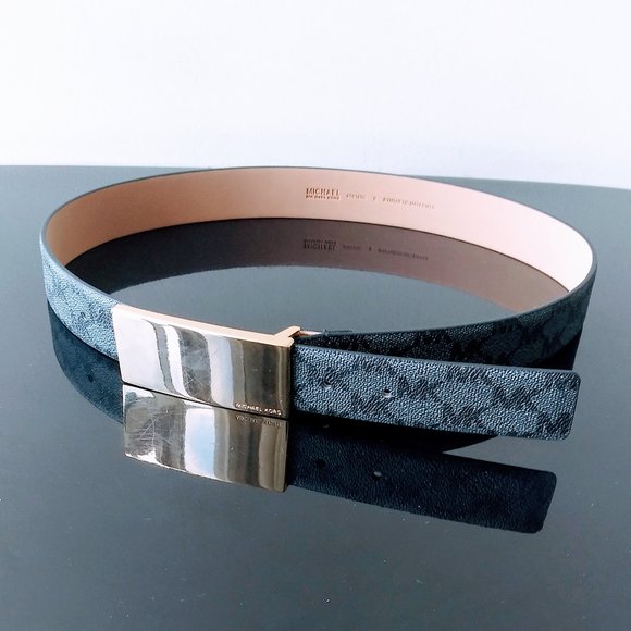 Michael Kors Women\'s Rectangle Gold Buckle Belt main image 4